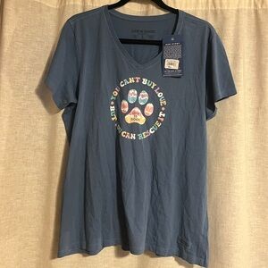 life is good dog adoption t-shirt